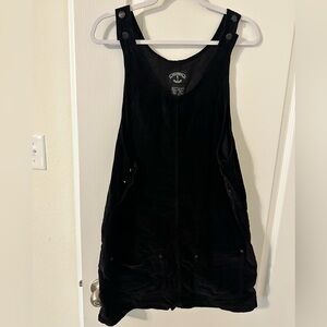Solutions Original 90s Vintage Black Velvety Overalls Jumper